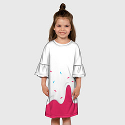 Платье клеш для девочки KREME (original design), цвет: 3D-принт — фото 2