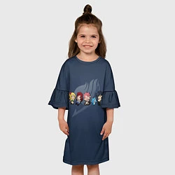 Платье клеш для девочки Хвост Феи, цвет: 3D-принт — фото 2