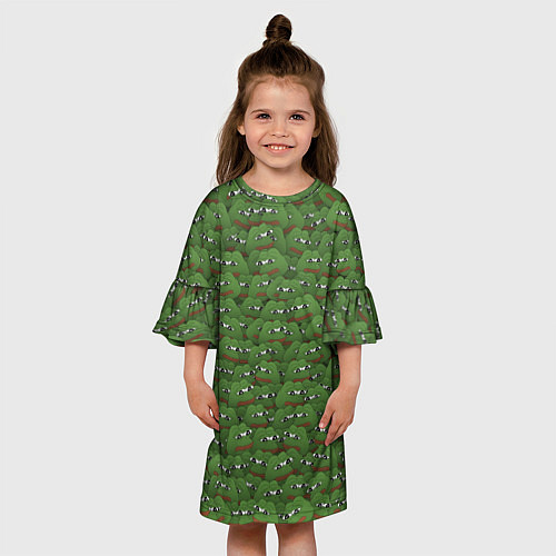 Детское платье Грустные лягушки / 3D-принт – фото 3