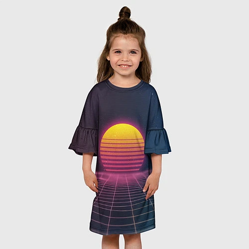 Детское платье Vapor Sunrise / 3D-принт – фото 3