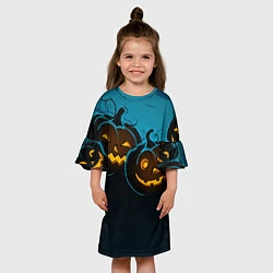 Платье клеш для девочки Halloween3, цвет: 3D-принт — фото 2