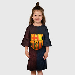 Платье клеш для девочки Barcelona8, цвет: 3D-принт — фото 2