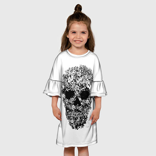 Детское платье Череп / 3D-принт – фото 3