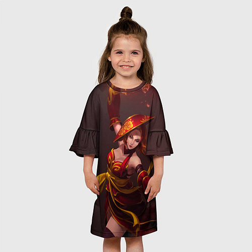 Детское платье Lina: Dragon Fire / 3D-принт – фото 3