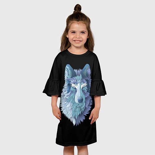 Детское платье Седой волк / 3D-принт – фото 3
