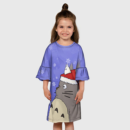 Детское платье Тоторо и снег / 3D-принт – фото 3