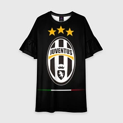 Платье клеш для девочки Juventus: 3 stars, цвет: 3D-принт