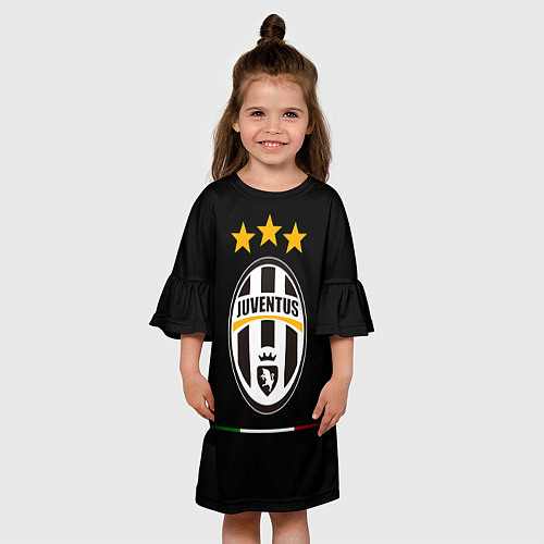 Детское платье Juventus: 3 stars / 3D-принт – фото 3