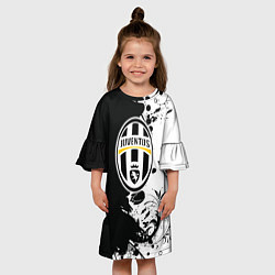 Платье клеш для девочки Juventus4, цвет: 3D-принт — фото 2