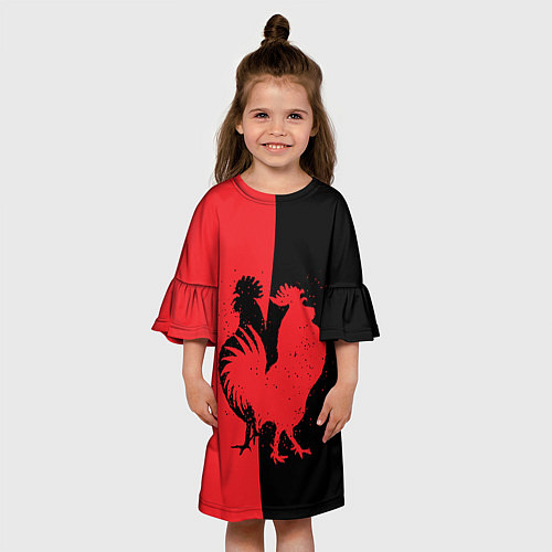 Детское платье Черное и красное / 3D-принт – фото 3