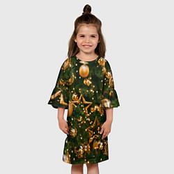 Платье клеш для девочки Праздничные шары, цвет: 3D-принт — фото 2