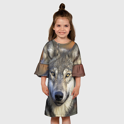 Детское платье Улыбка волка / 3D-принт – фото 3
