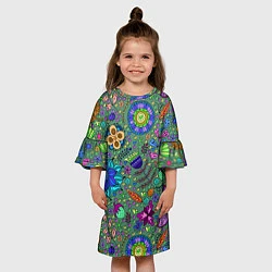 Платье клеш для девочки Pat38, цвет: 3D-принт — фото 2