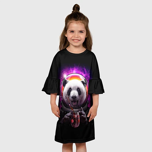 Детское платье Panda Cosmonaut / 3D-принт – фото 3