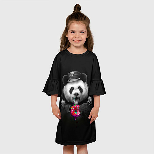 Детское платье Donut Panda / 3D-принт – фото 3