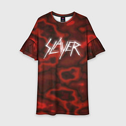Платье клеш для девочки Slayer Texture, цвет: 3D-принт