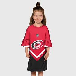 Платье клеш для девочки NHL: Carolina Hurricanes, цвет: 3D-принт — фото 2