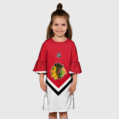 Детское платье NHL: Chicago Blackhawks / 3D-принт – фото 3