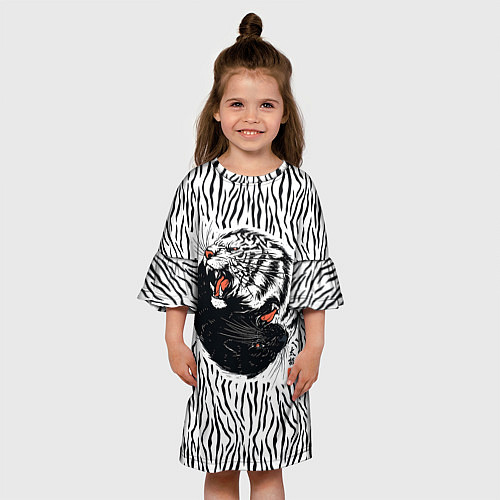 Детское платье Yin Yang Tigers / 3D-принт – фото 3