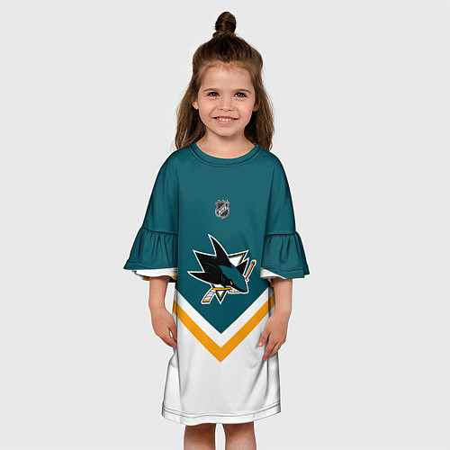 Детское платье NHL: San Jose Sharks / 3D-принт – фото 3