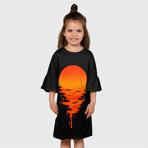 Детское платье Отражение Солнца / 3D-принт – фото 3