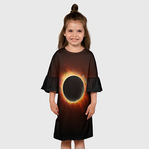 Детское платье Солнечное затмение / 3D-принт – фото 3