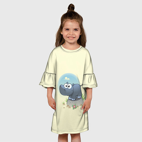 Детское платье Маленький бегемотик / 3D-принт – фото 3