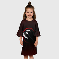 Платье клеш для девочки Дариус, цвет: 3D-принт — фото 2