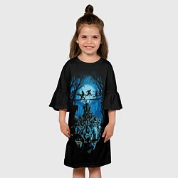 Платье клеш для девочки Zombie Island, цвет: 3D-принт — фото 2