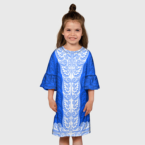Детское платье Облачение Снегурочки / 3D-принт – фото 3