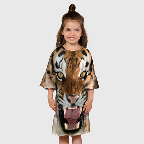 Детское платье Свирепый тигр / 3D-принт – фото 3