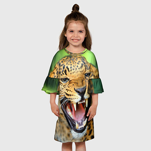 Детское платье Свирепый леопард / 3D-принт – фото 3