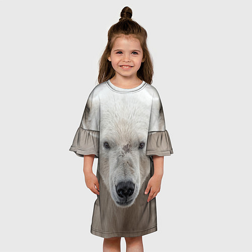 Детское платье Белый медведь / 3D-принт – фото 3