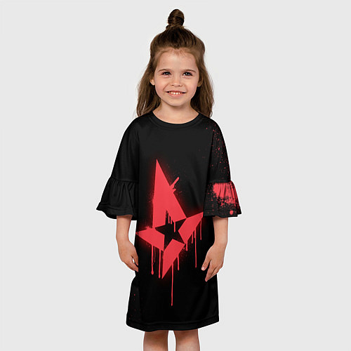 Детское платье Astralis: Black collection / 3D-принт – фото 3