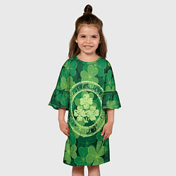 Платье клеш для девочки Ireland, Happy St. Patricks Day, цвет: 3D-принт — фото 2
