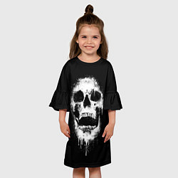 Платье клеш для девочки Evil Skull, цвет: 3D-принт — фото 2