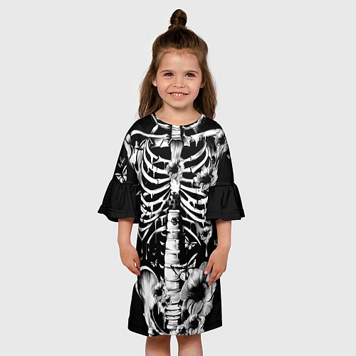 Детское платье Floral Skeleton / 3D-принт – фото 3