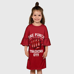 Платье клеш для девочки One Punch Gym, цвет: 3D-принт — фото 2