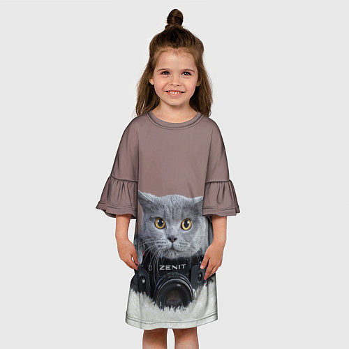 Детское платье Котик фотограф / 3D-принт – фото 3