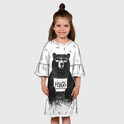 Платье клеш для девочки Bear Hugs, цвет: 3D-принт — фото 2