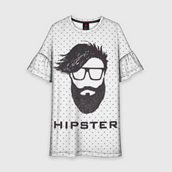 Платье клеш для девочки Hipster, цвет: 3D-принт