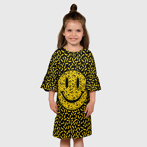 Детское платье Радостный смайл / 3D-принт – фото 3
