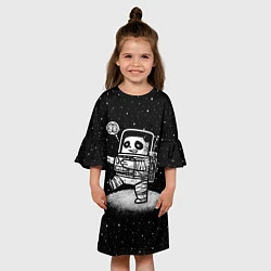 Платье клеш для девочки Панда лунатик, цвет: 3D-принт — фото 2