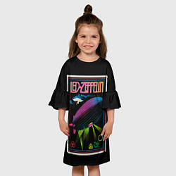 Платье клеш для девочки Led Zeppelin: Angel Poster, цвет: 3D-принт — фото 2
