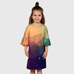 Платье клеш для девочки Polygon Star, цвет: 3D-принт — фото 2