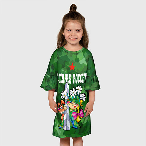 Детское платье Служу России - пограничники / 3D-принт – фото 3