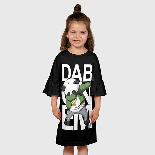 Детское платье Panda dab / 3D-принт – фото 3