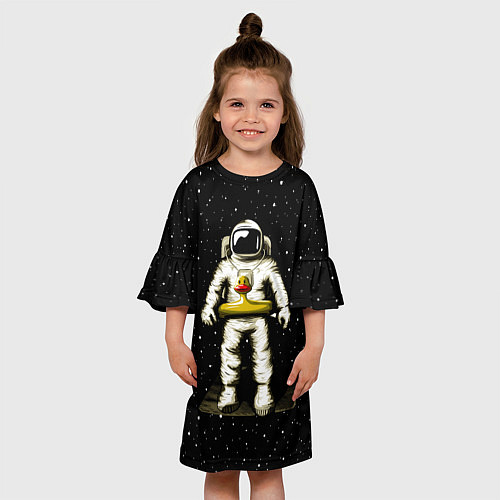 Детское платье Космонавт с уточкой / 3D-принт – фото 3