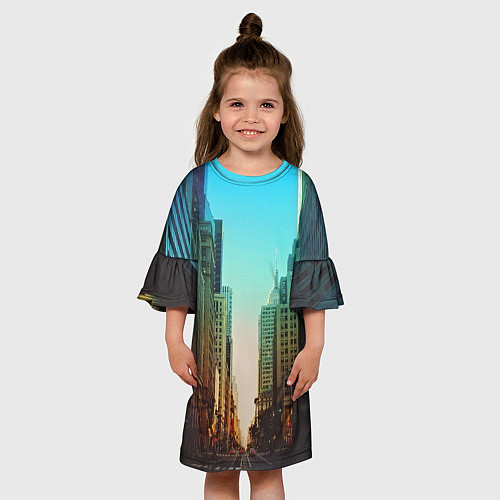 Детское платье Street New York / 3D-принт – фото 3