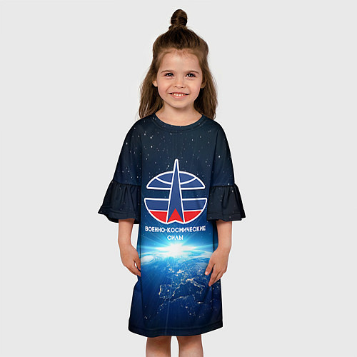 Детское платье Космические войска 7 / 3D-принт – фото 3